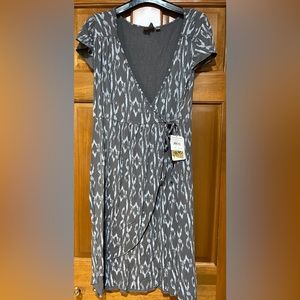 Mary Ellen BOHO IKAT wrap dress NWT